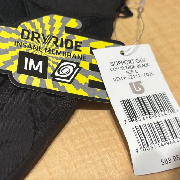 Burton Gloves - Support (True Black) Size L - Picture 2 of 4
